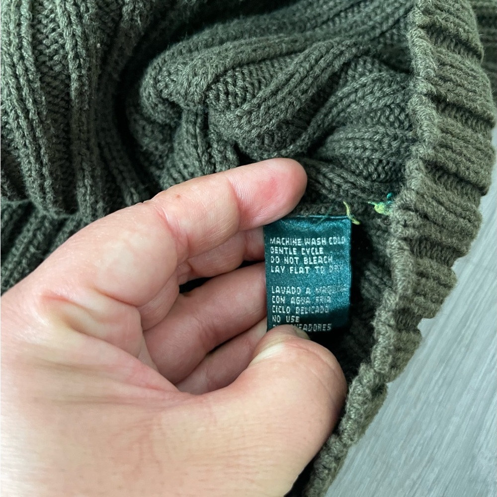 Lauren Ralph Lauren Olive Green Turtleneck Sweater - Picture 6 of 9